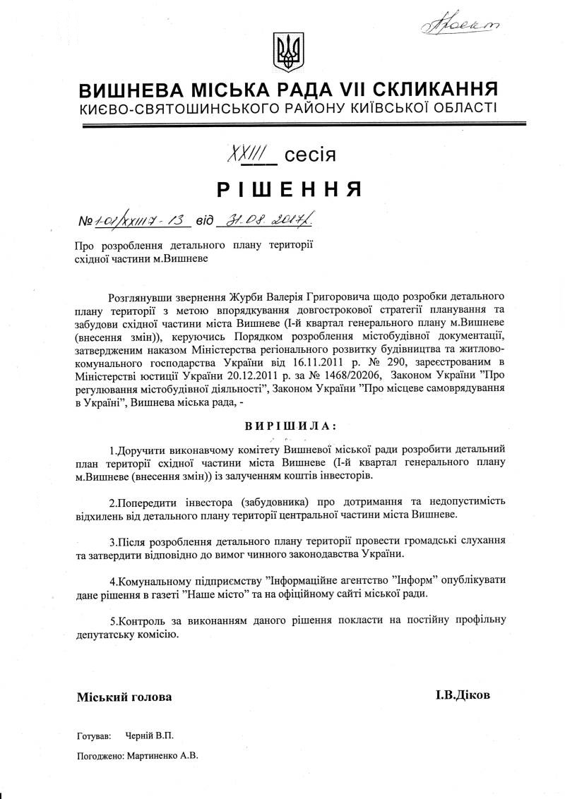 Проекти рішень XXІIІ сесіЇ VIІ скликання